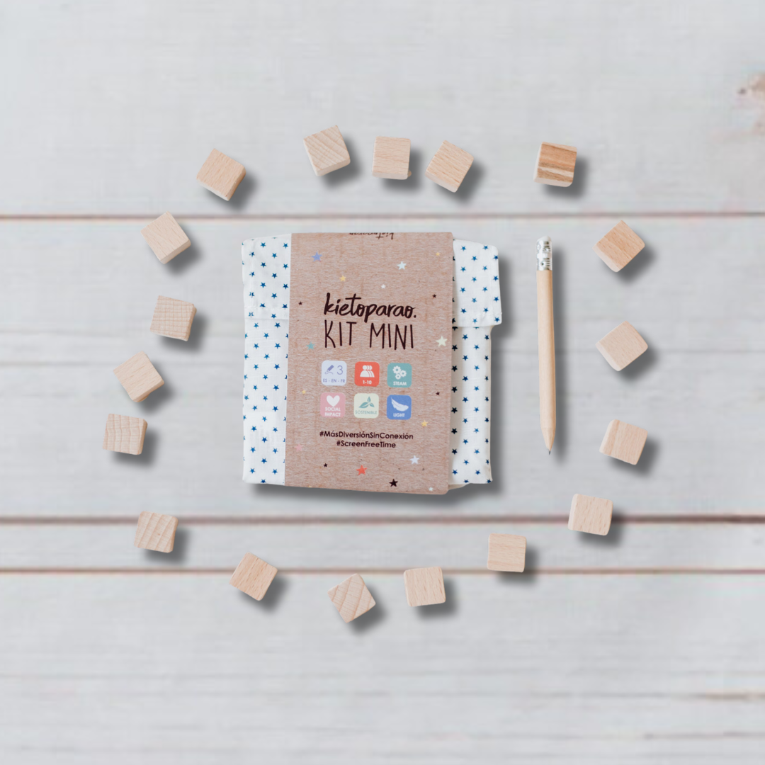 COMBO de Regalo Kietoparao Medium + Mini Cubos + Mini Parchís + 2 libritos de actividades